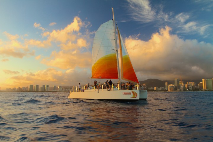 catamaran sunset sail