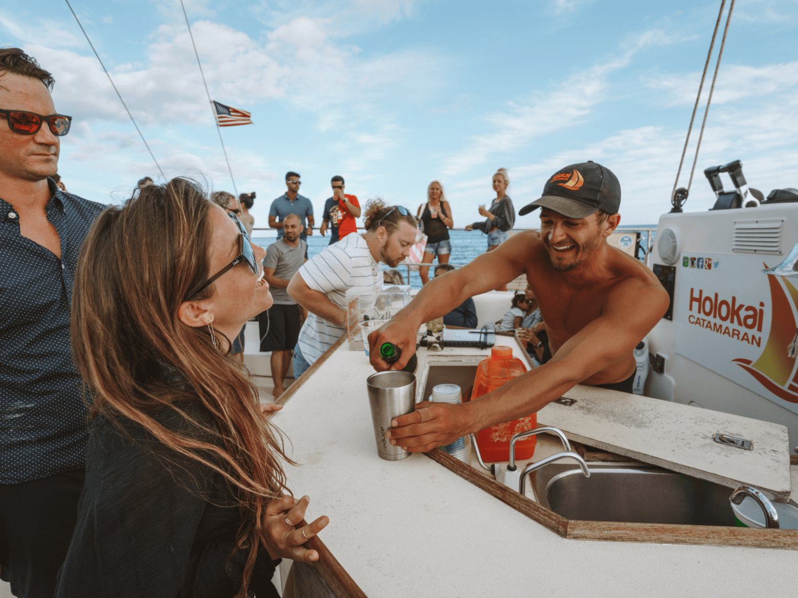 a man and a woman taking a selfie