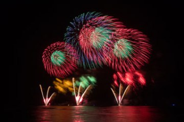 fireworks in the sky